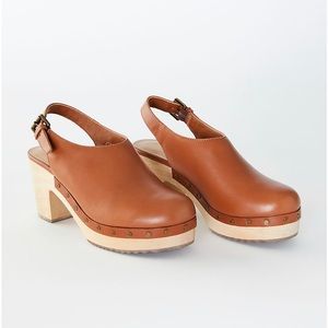 Loft clogs size 9.5, leather upper, manmade outsole, rubber grip bottom, New